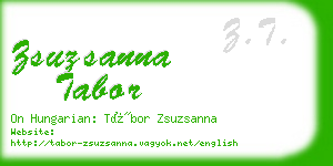 zsuzsanna tabor business card